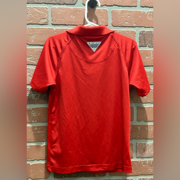 Columbia little boys performance PFG polo style shirt red size 6/7 - Picture 3 of 4